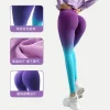 European and American high-waisted hip-lifting fitness pants, women's running tight-fitting pants, quick-drying peach-bottom gradient yoga pants Specification image